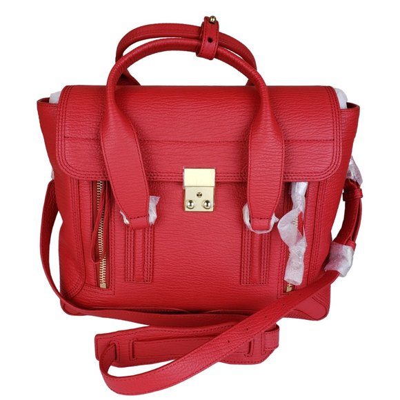 3.1 Phillip Lim Red Pashli Medium Satchel Bag NWT - Picture 2 of 13